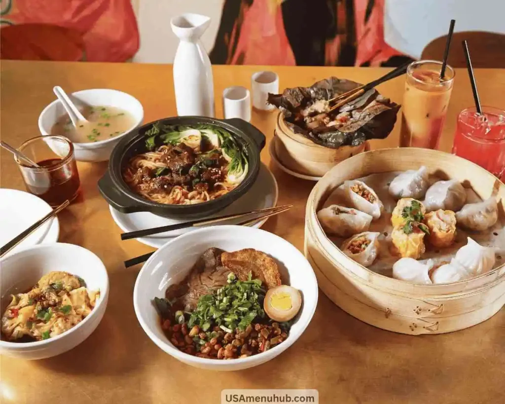 Chine One Menu Dishes
