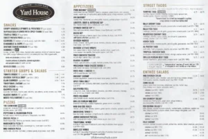 Yard House Menu 2025