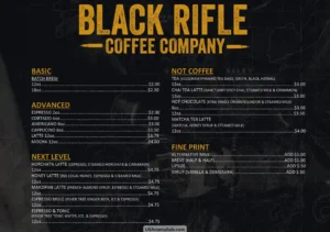 Black Rifle Coffee Menu