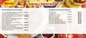 Bojangles Menu