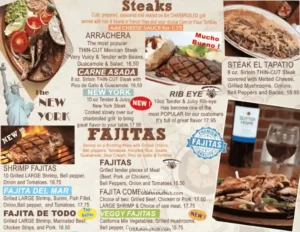 El Tapatio Menu 2025