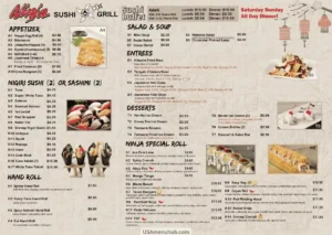 Ninja Sushi Menu 2025