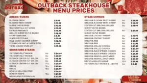 Outback Steakhouse Menu