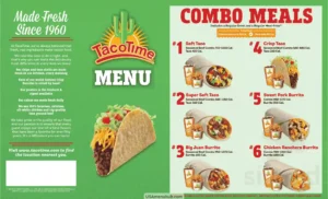 Taco Time Menu