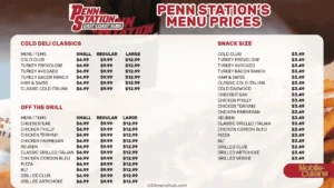 Penn Station Menu