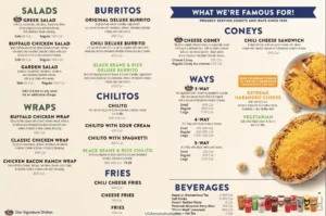 Skyline Chili Menu
