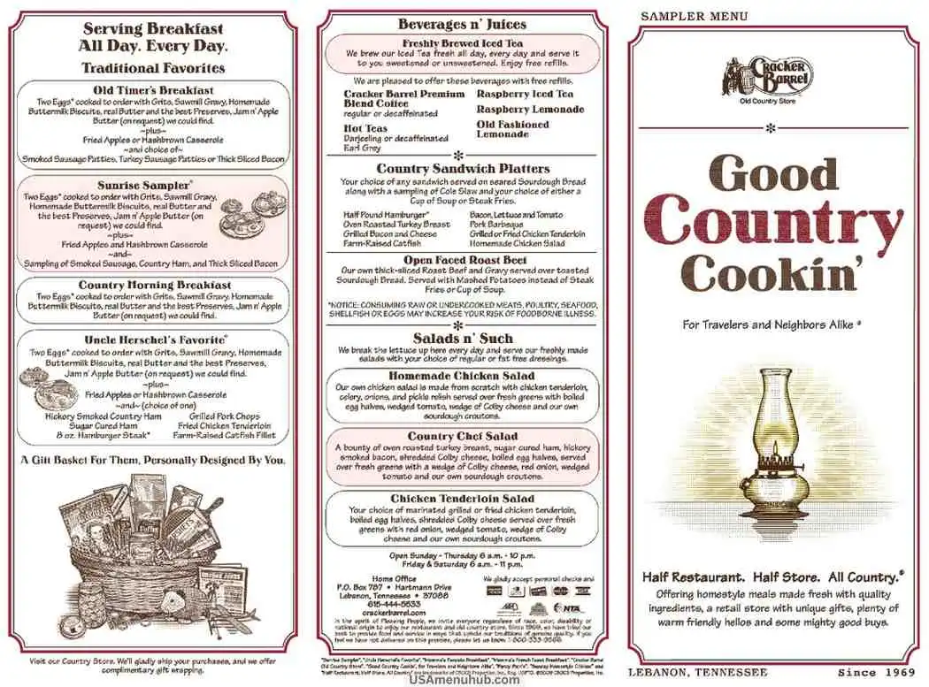 Cracker Barrel Menu