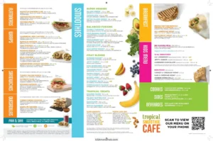 tropical smoothie menu