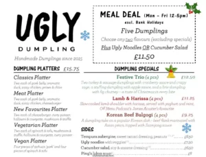 ugly dumpling menu