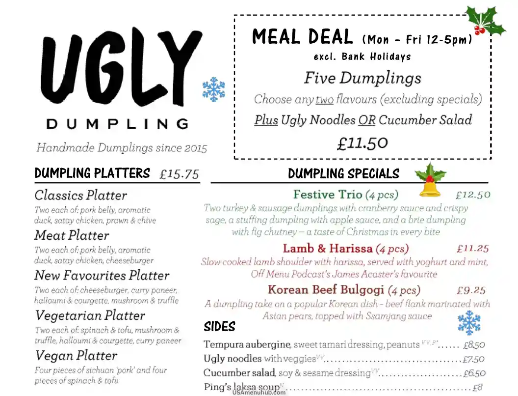 ugly dumpling menu