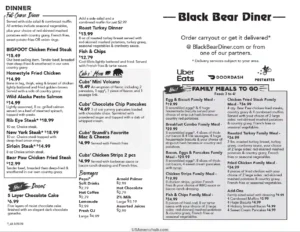 Black Bear Diner Menu