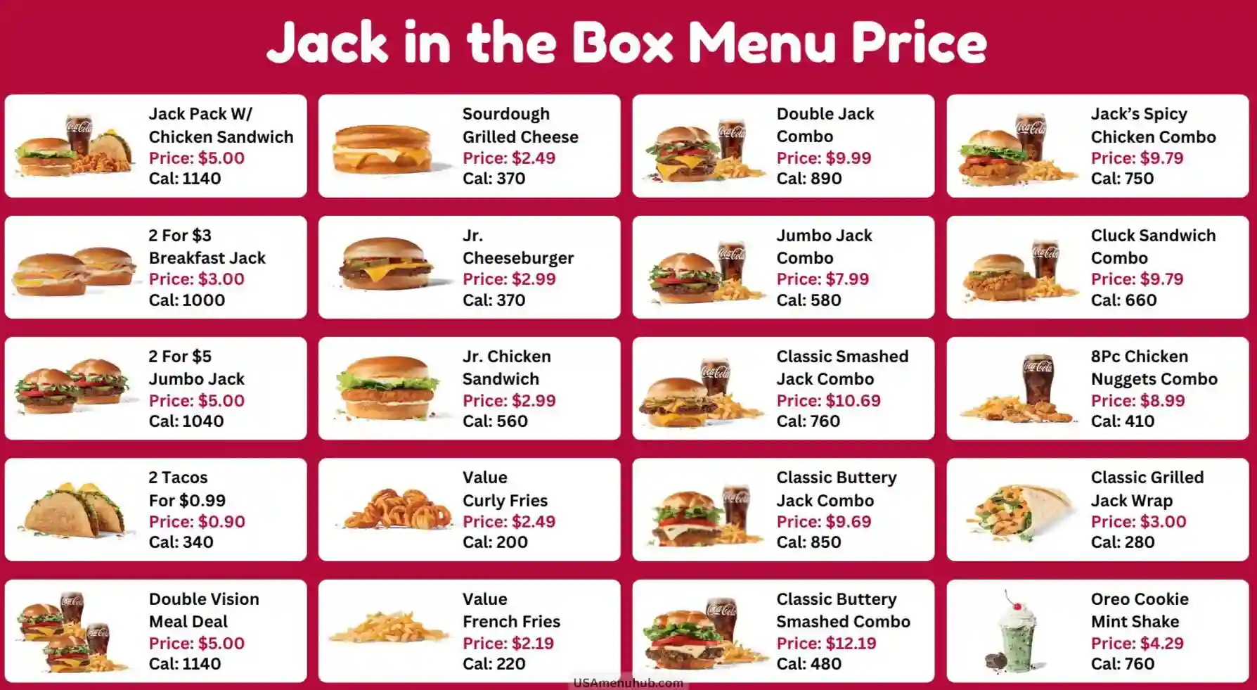 Jack in the Box menu