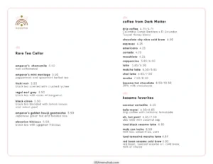 Kasama Menu