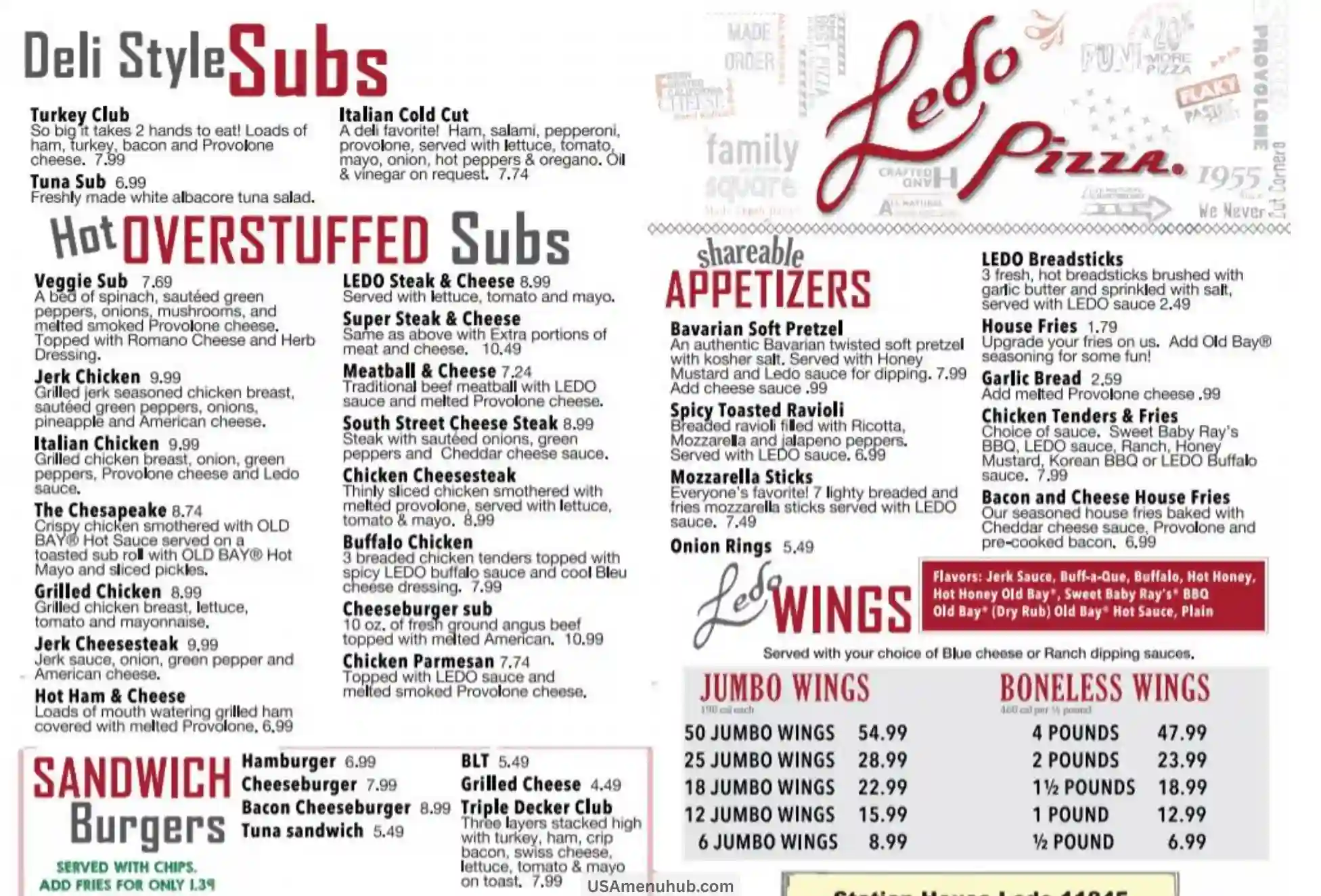 Ledo menu