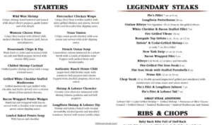 Longhorn menu