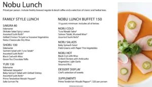 Nobu Atlanta Menu