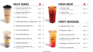 ShareTea menu