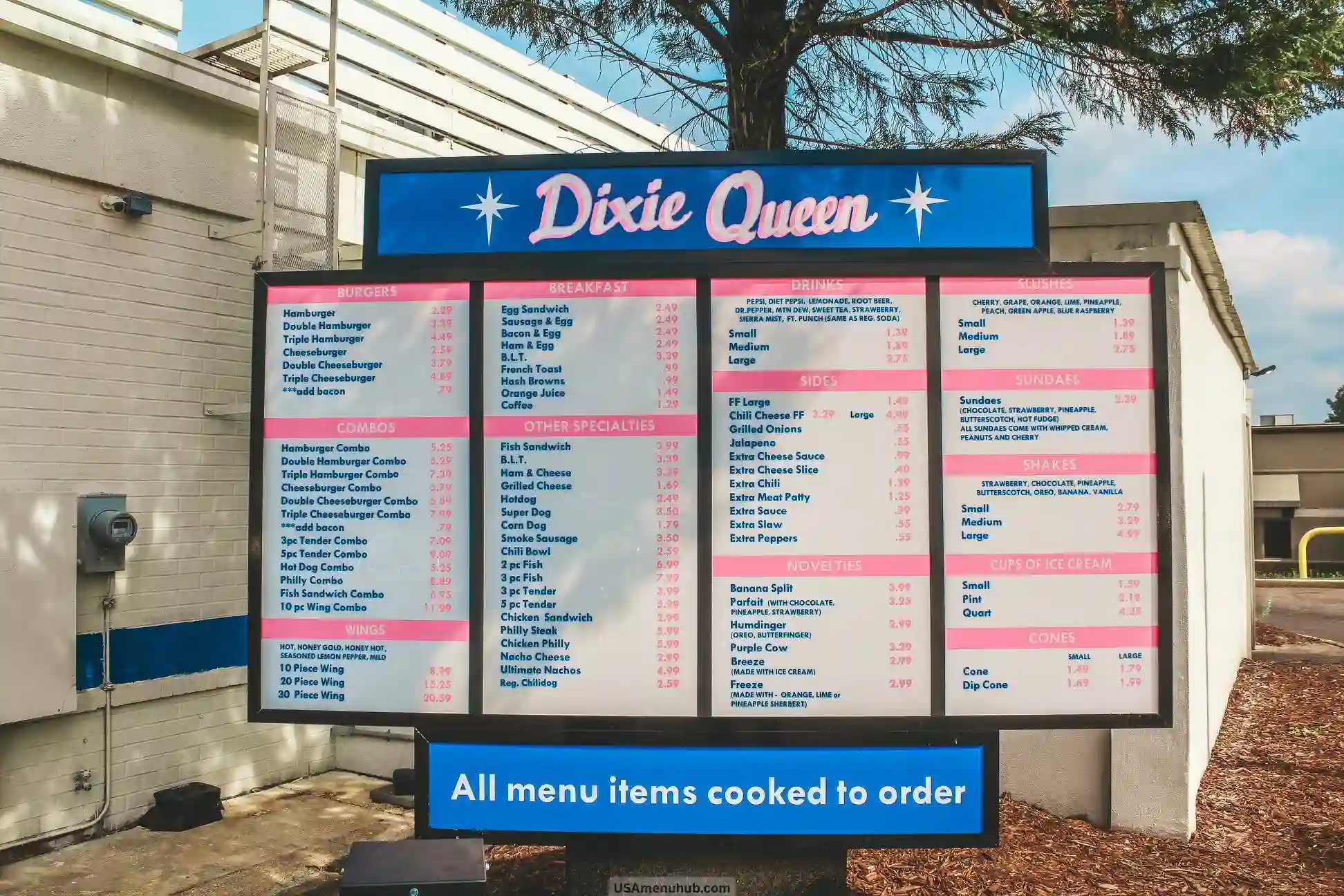 Dixie Queen Menu