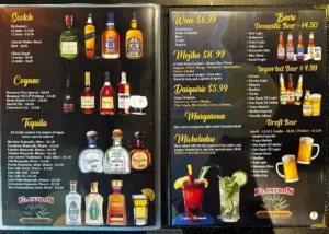 El Patron Menu
