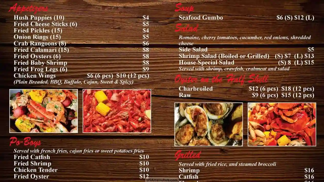 Fiery Crab Menu