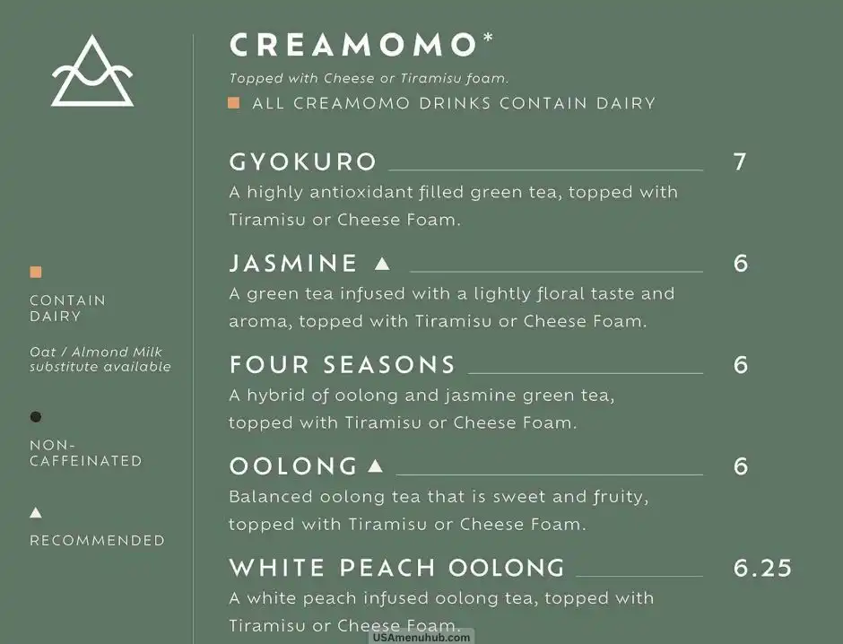 Omomo menu