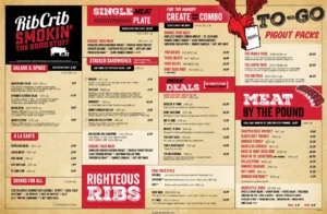 Rib Crib Menu