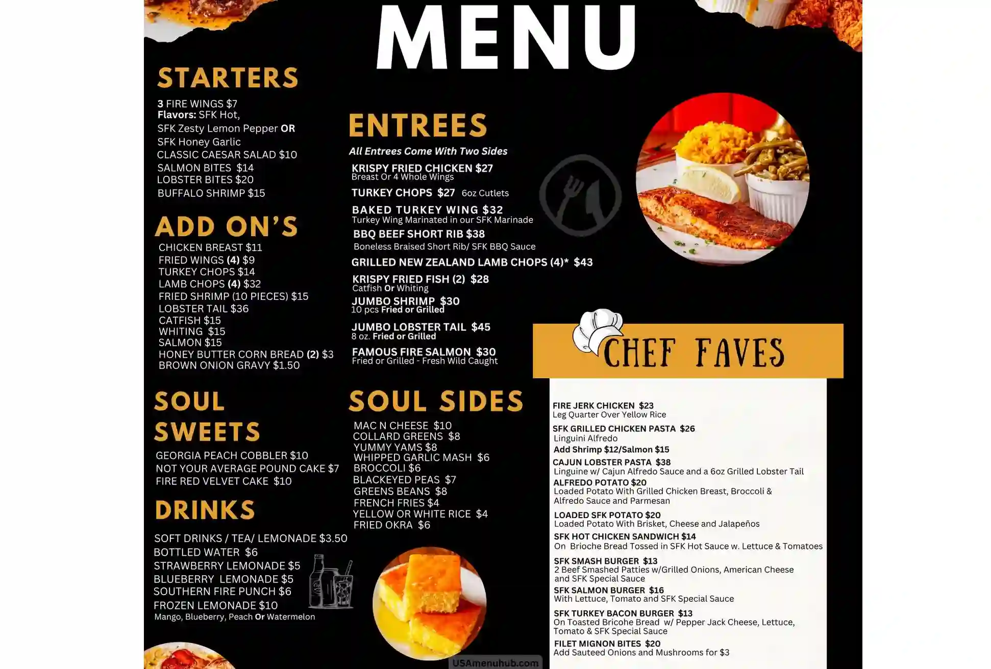 Southern Fire Kitchen Menu