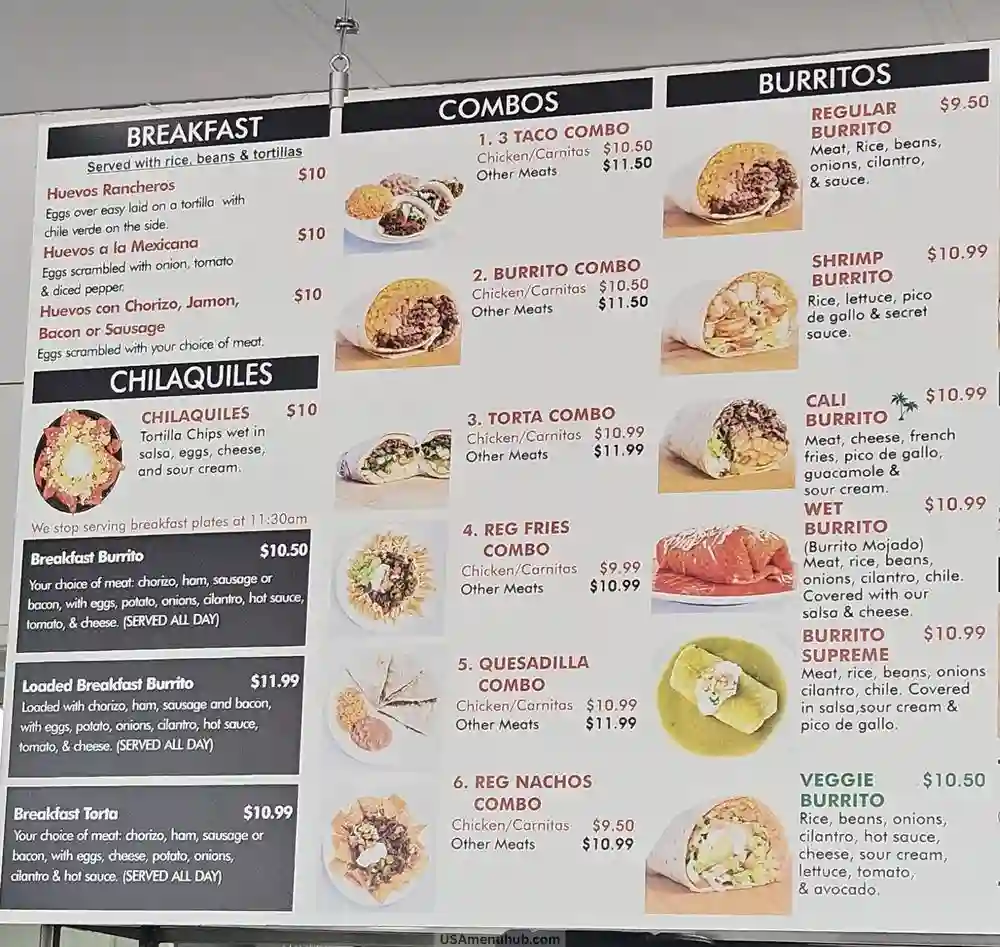 Taco Villa Menu