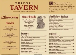 Trivoli Tavern Menu